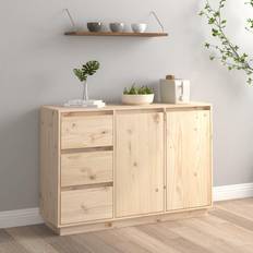 vidaXL brown Solid Wood Pine Sideboard