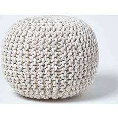 Poufs Homescapes Knitted Pouffe 35cm