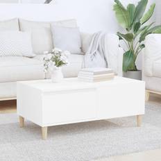 vidaXL Engineered Wood White Coffee Table