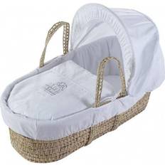 White Bassinetts Kinder Valley Rabbit Palm Moses Basket with Quilt, Padded Body