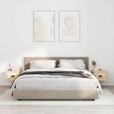 vidaXL Nachtkastjes 2 St Wandgemonteerd 41,5 x 36 x 28 cm