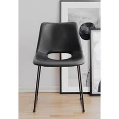 Black Kitchen Chairs Fwstyle Padded Seat Kitchen Chair 2pcs