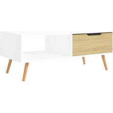 vidaXL Engineered Wood Beige Coffee Table