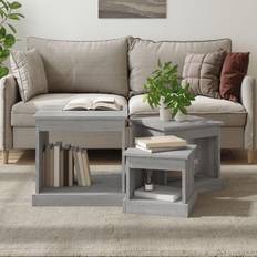 vidaXL grey sonoma 3x Engineered Nesting Table