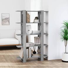 vidaXL grey sonoma Cabinet/Room Divider Book Shelf