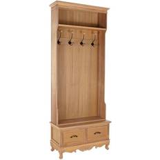 Dkd Home Decor Hall with 2 Fir Natural Chest of Drawer