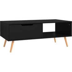 vidaXL Noir 100 x 49.5 x 16.9 Engineered Wood Table Basse