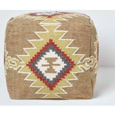 Brown Poufs Homescapes Jaipur Pouffe