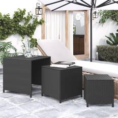 Rattan Tables vidaXL 3 Poly Nesting Table