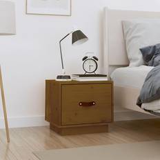 Black Bedside Tables vidaXL Cabinet Honey Bedside Table 35x40cm