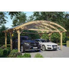 Gartenhäuser SKAN HOLZ Skan Holz Bogendach-Carport Franken 635 (Gebäudefläche )