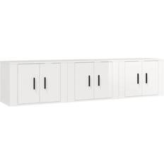 Tv bord hvid højglans vidaXL Væghængte TV-Skabe 3 Stk 57 x 34,5 x 40 cm Hvid Højglans TV-bord