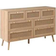 Rattan Furniture Birlea Croxley Brown Chest of Drawer 120x80cm