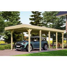 SKAN HOLZ Platinklasse Premium Enkeltcarport 314x708 cm (Areal )