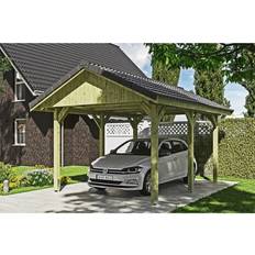 Platinklasse Premium Enkeltcarport 380x500 cm