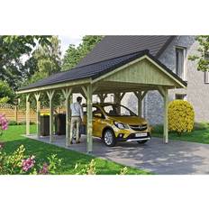 SKAN HOLZ Platinklasse Hjemsted XL Enkeltcarport Lisa 430x750 cm (Areal )