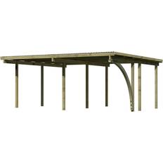 Carports Karibu Doppelcarport Eco 1 Variante B 229.0 (Gebäudefläche )