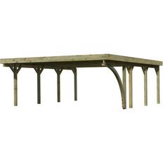 Gartenhäuser Karibu Doppelcarport Classic 2 StahlDach 563 (Gebäudefläche )