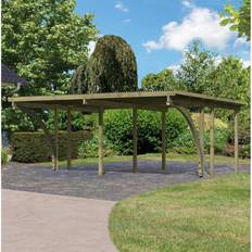 Gartenhäuser Karibu Doppelcarport Eco 1 387 m 2 Einfahrtsbögen (Gebäudefläche )