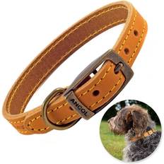 Ancol Timberwolf Leather Dog Collar