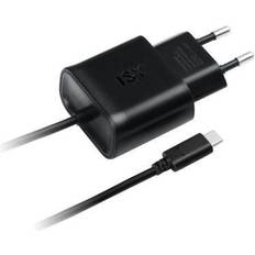 3a kabel ISY usb typ c reiselader 240 v 3a kabel 1,2m 15 w handy/smartphone schwarz