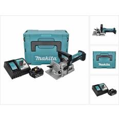 Makita Routers Makita DPJ 180 RT1J Accu Groeffrees 18 V 100 mm 1x Accu 5,0 Ah Lader Makpack