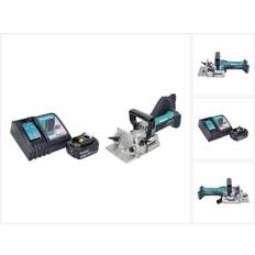 Makita Deuvelfrezen Makita DPJ 180 RF1 Accu Groeffrees 18 V 100 mm 1x Accu 3.0 Ah Lader
