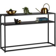 Relaxdays Slim Side Black Table Console 30x110cm