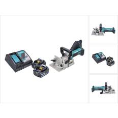 Incastri a Biscotto Makita DPJ 180 RF 18 V 100 mm + 2 Batterie DA 3.0 Ah + Caricatore