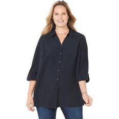 Catherines Plus Women's Timeless Blouse in Black Size 3XWP