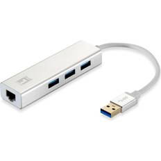 Trådløs usb hub LevelOne USB-0504 network card Ethernet 1000 Mbit/s