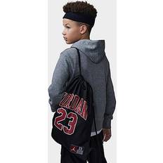 Jordan Jersey Gym Sack in Black/Black 100% Polyester/Jersey Black/Red