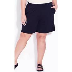 Avenue Shorts Avenue Women's Alisha Knit Short Plus Size - Black