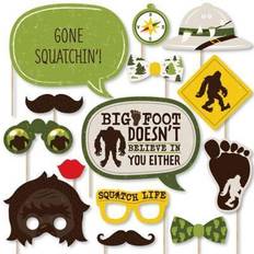 Brown Photo Props, Party Hats & Sashes Sasquatch crossing bigfoot party or birthday photo booth props kit 20 ct