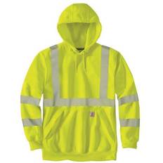 Men - Yellow Sweaters Carhartt Men's High-Visibility Loose Fit Midweight Class Hoodie Brite Lime