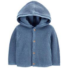 Babies Cardigans Children's Clothing Carter's Baby's Hooded Cotton Cardigan - Blue