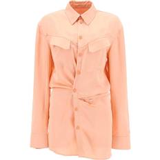 Off-White Twist Shirt Dress - Lyserød