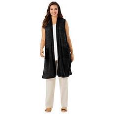 Woman Within Outerwear Woman Within plus lightweight linen vest