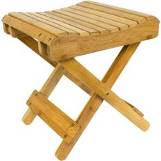 Brown Shower Stools Sorbus 11 W Bamboo Folding Step Shower Seat Bamboo