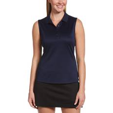 Callaway Sleeveless Essential Solid Knit Polo Peacoat Women's Clothing Blue Women's 10-12