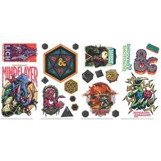 Red Wall Decor RoomMates Dungeons & Dragons Peel and Stick Wall Decals