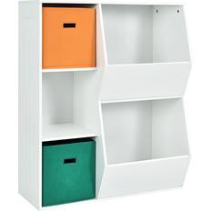 Storage Boxes on sale Costway Kids Toy Storage Cubby Bin Floor Cabinet Shelf Organizer w/2 Basket