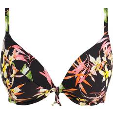 Freya Savanna Sunset Plunge Tie Bikini Top - Black