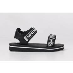 Karl Lagerfeld Girls' Logo Tape Sandals, unisex, Black