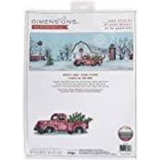 Dimensions Dimensions counted cross stitch kit 18"x6"-winter farm 14 count