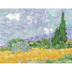 Needlework Kits DMC 11.5"X9" 16 Count Van Gogh's A Wheatfield W/Cypresses Counted Cross Stitch Kit