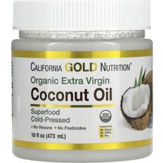 Cuidado de la piel Gold Nutrition, Organic Extra Virgin Coconut Oil, Unrefined, Cold-Pressed, 16