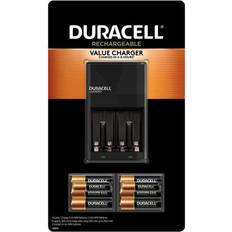 Duracell rechargeable batteries Duracell Rechargeable Value Charger with 6AA and 2 AAA NiMH Batteries