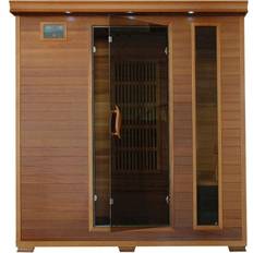 Sauna Accessories Heatwave Klondike 4-Person Cedar Infrared Sauna with 9 Cedar