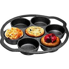 Muffin Trays Bruntmor Pre-seasoned Cast Iron 7-Cup Biscuit Muffin Tray